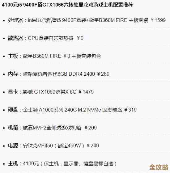 高性能i5电脑组装配置清单，打造流畅游戏与高效办公体验