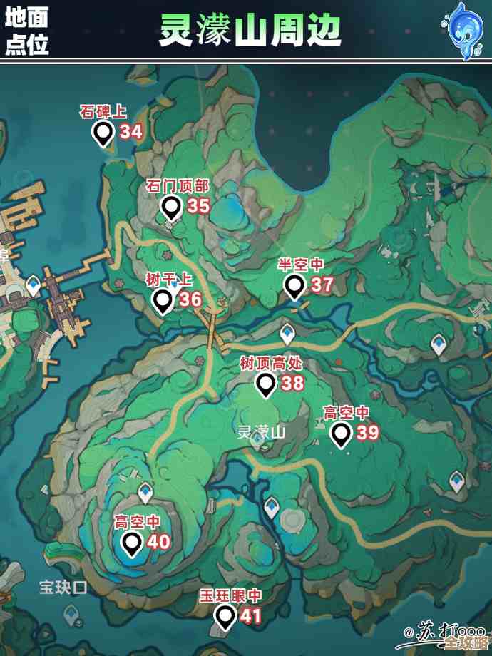 进灵汐阁找沐水之景灵体的几条小路，位置提示别错过