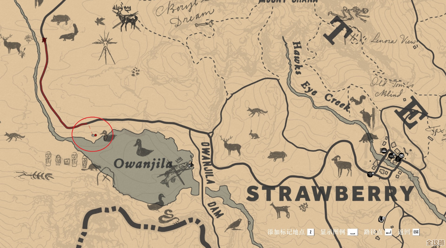 大镖客草莓镇的熊地图到底藏哪儿啊，我找了半天